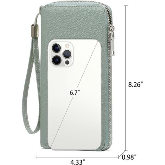 New Womens Wallet RFID Blocking Leather Zip Around Wallet Large Capacity - Picture 4 of 7